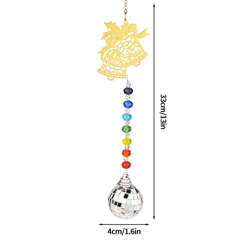 Crystal Wind Spinner: Rotating Hook Sunlight Catcher