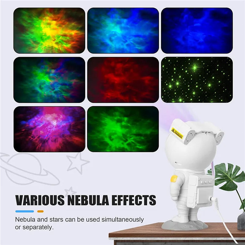Astronaut LED Starry Sky Projector Lamp for Bedroom