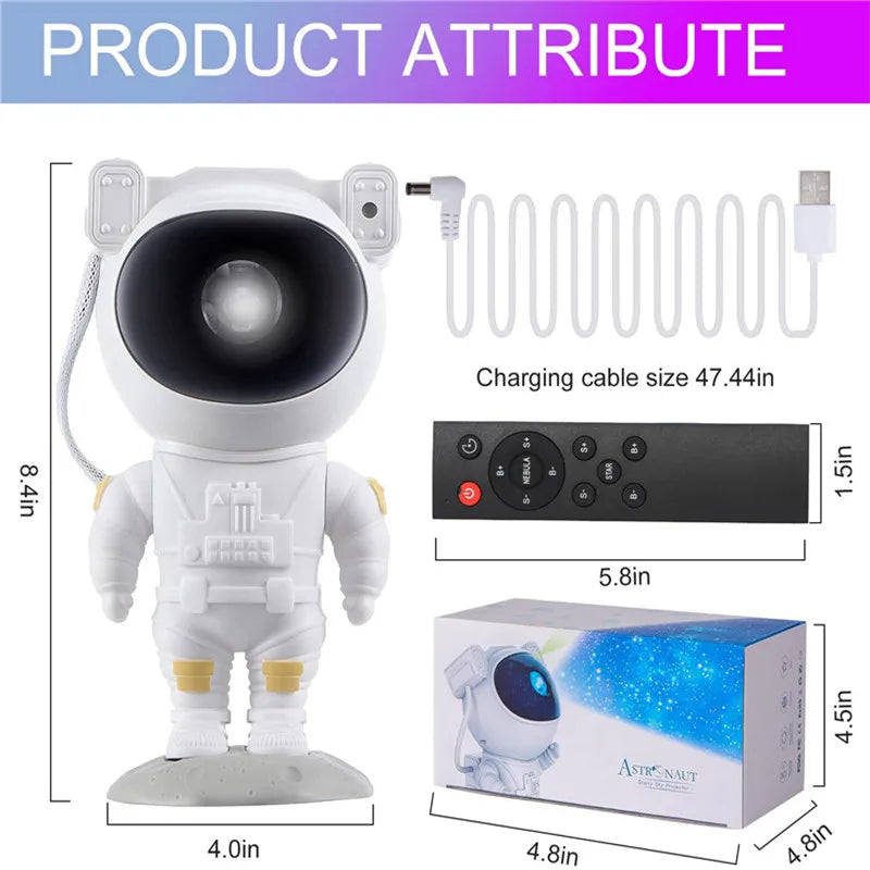 Astronaut LED Starry Sky Projector Lamp for Bedroom
