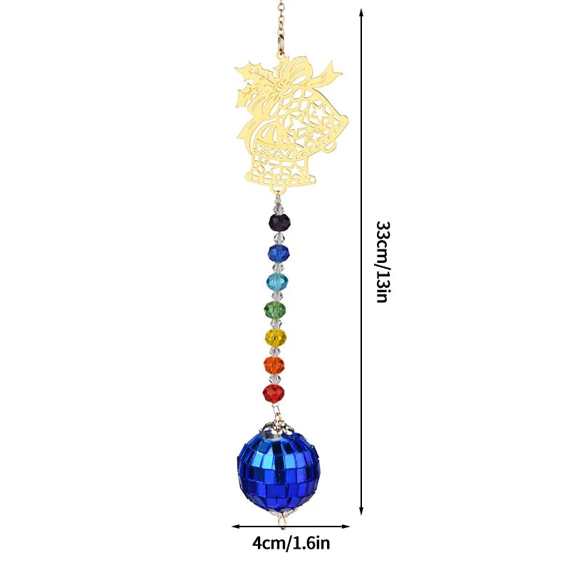 Crystal Wind Spinner: Rotating Hook Sunlight Catcher